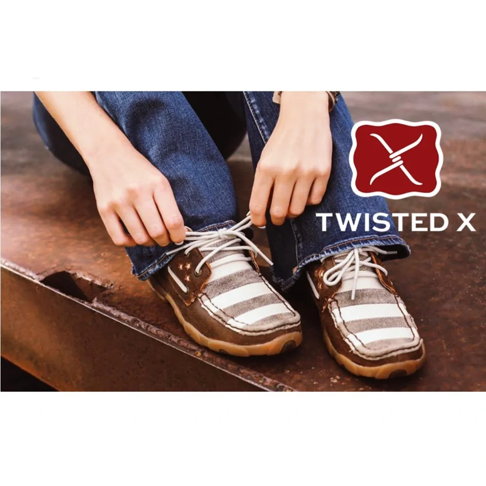 Twisted X Brown and Cream Women's Moccasins - Picture 2 of 12